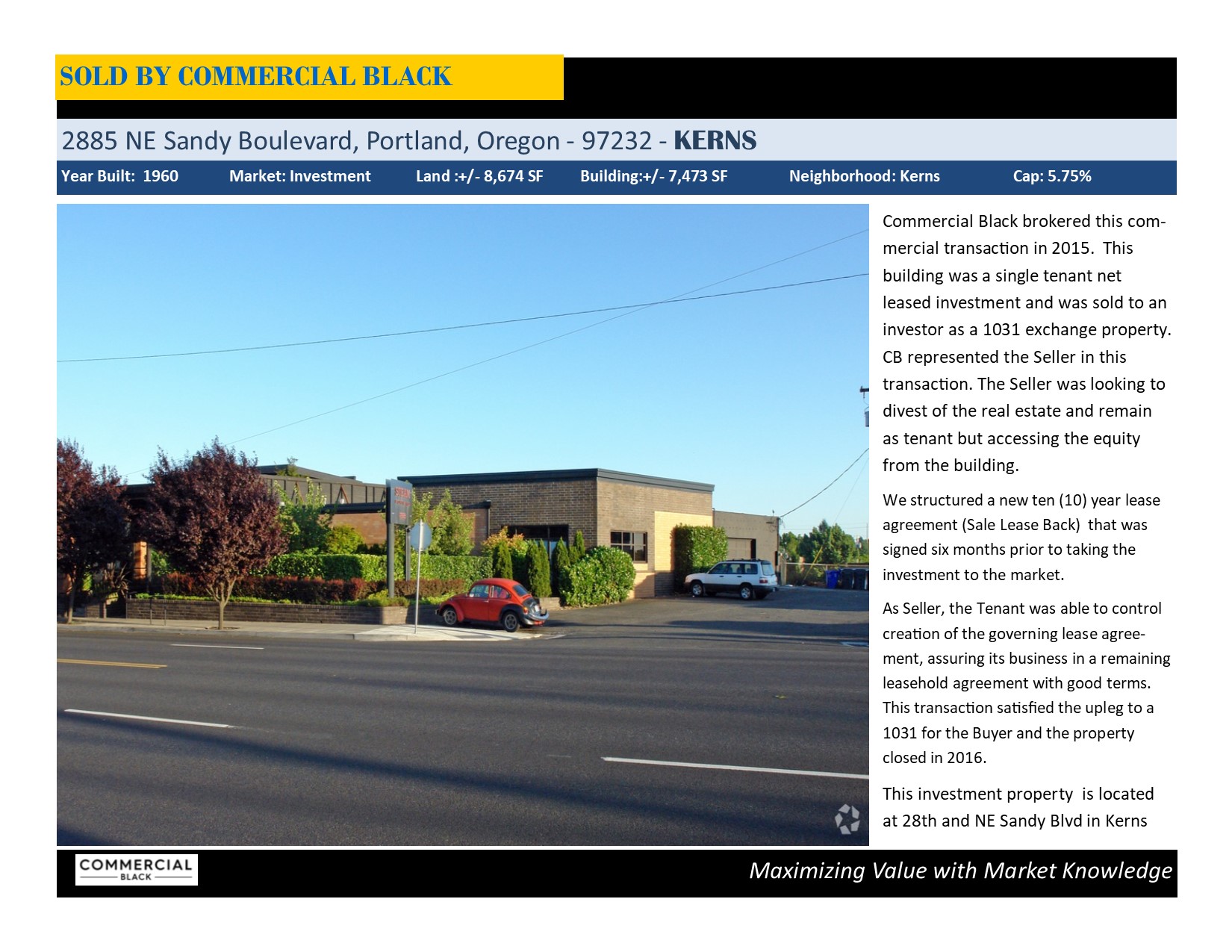 2885 NE Sandy Blvd Commercial Black